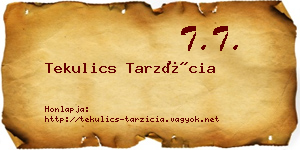 Tekulics Tarzícia névjegykártya